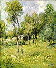 Julian Alden Weir Paintings - Midsummer Landscape by Julian Alden Weir
